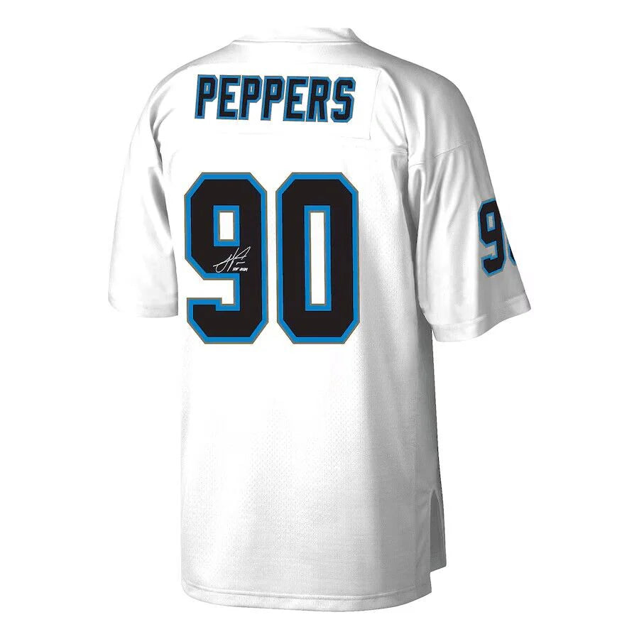 C.Panthers #90 Julius Peppers Mitchell & Ness 2024 Hall of Fame Fashion Jersey ｿｽ?White Stitched American Football Jerseys