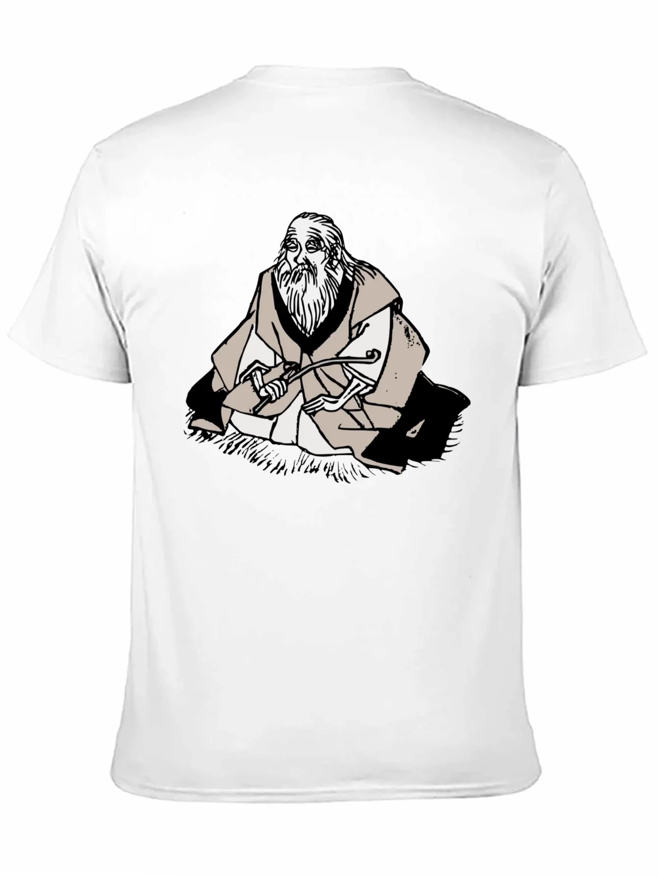 Wise Old Man Graphic Tee - Unique Black T-Shirt