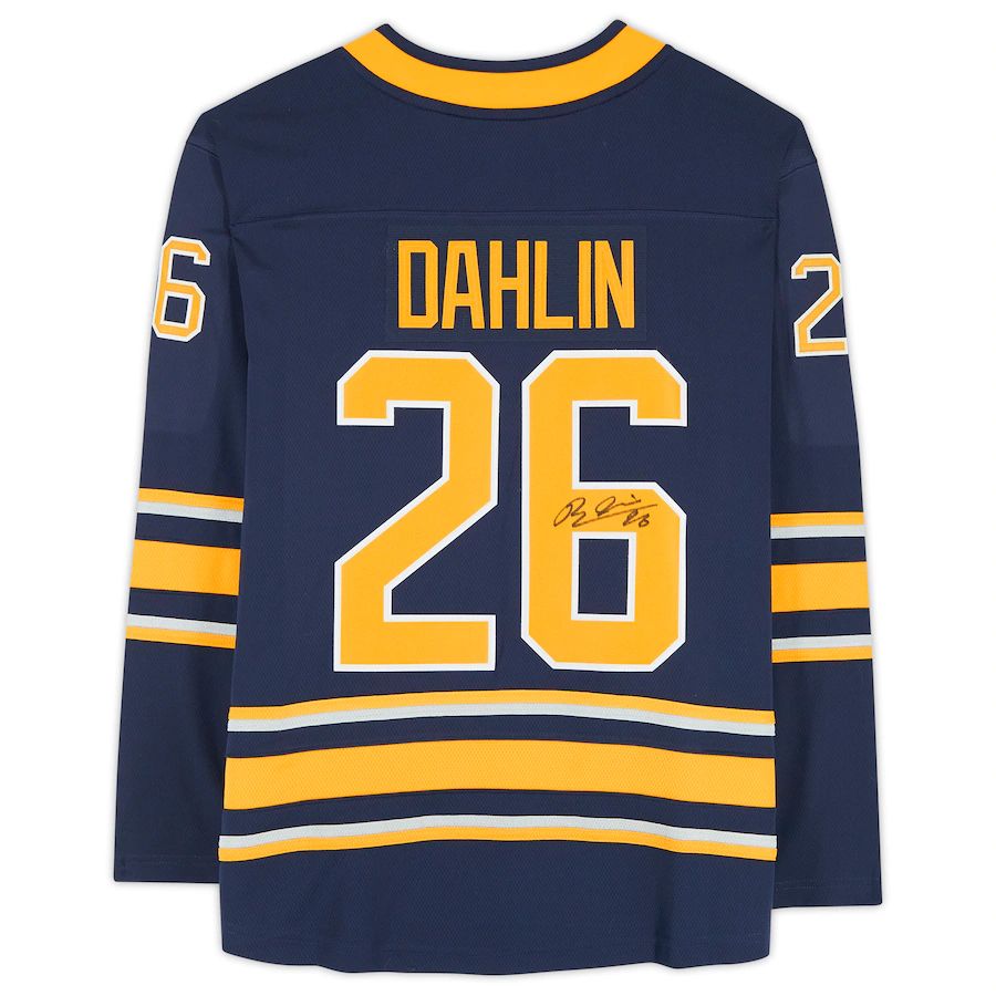 B.Sabres #26 Rasmus Dahlin   Navy Breakaway Jersey Stitched American Hockey Jerseys
