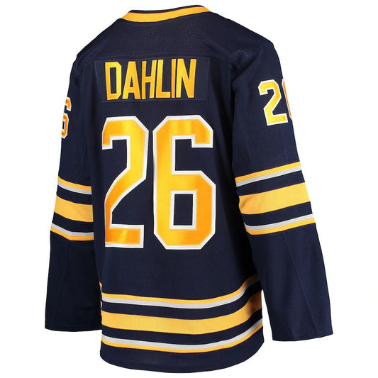 B.Sabres #26 Rasmus Dahlin 2020-21  Home Player Jersey Navy Stitched American Hockey Jerseys
