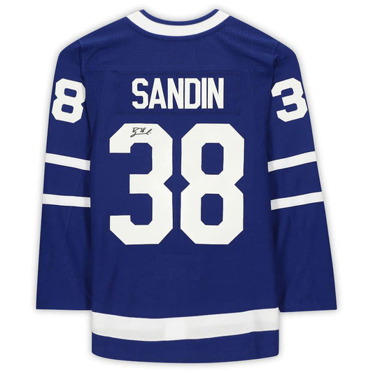 T.Maple Leafs #38 Rasmus Sandin   Blue Stitched American Hockey Jerseys