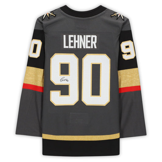 V.Golden Knights #90 Robin Lehner   Gray Hockey Jerseys