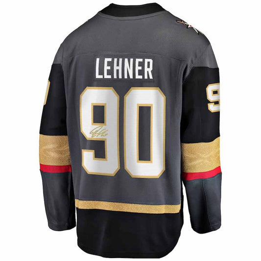 V.Golden Knights #90 Robin Lehner   Black Breakaway Jersey Gray Hockey Jerseys
