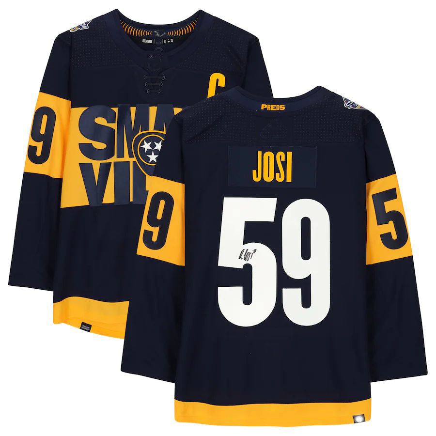 N.Predators #59 Roman Josi   2022 Stadium Series Jersey Navy Stitched American Hockey Jerseys