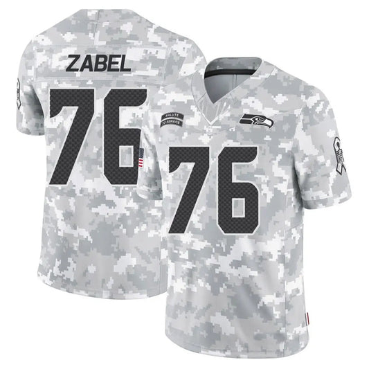S.Seahawks #76 Grey Zabel Player Arctic Camo Salute to Service Limited Football Jerseys
