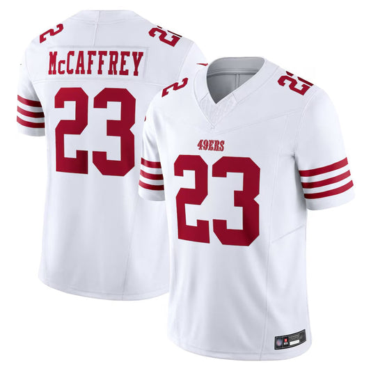 SF.49ers #23 Christian McCaffrey Player White Vapor F.U.S.E. Limited Football Jerseys