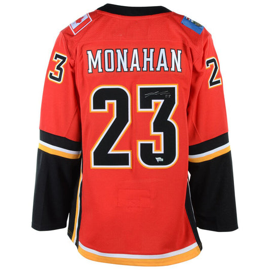 C.Flames #23 Sean Monahan   Alternate Jersey Red Stitched American Hockey Jerseys