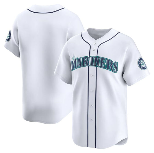 Seattle Mariners Home Limited Jersey - White Stitched Baseball Jersey