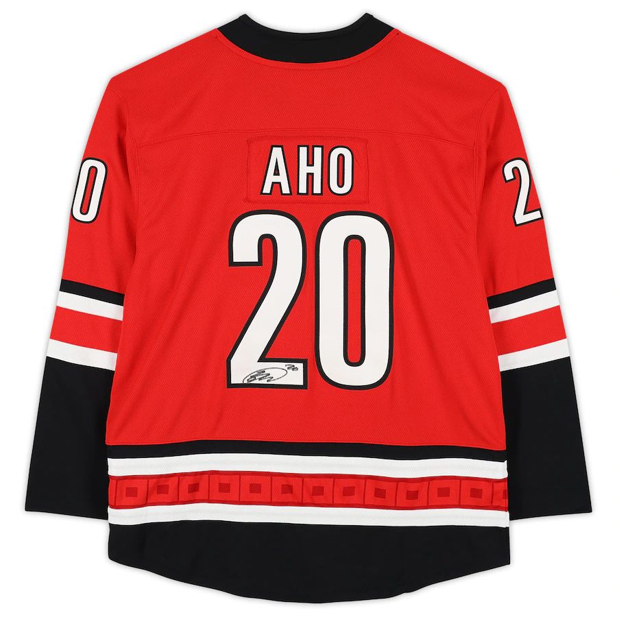 C.Hurricanes #20 Sebastian Aho   Breakaway Jersey Red Stitched American Hockey Jerseys