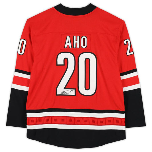 C.Hurricanes #20 Sebastian Aho   Breakaway Jersey Red Stitched American Hockey Jerseys