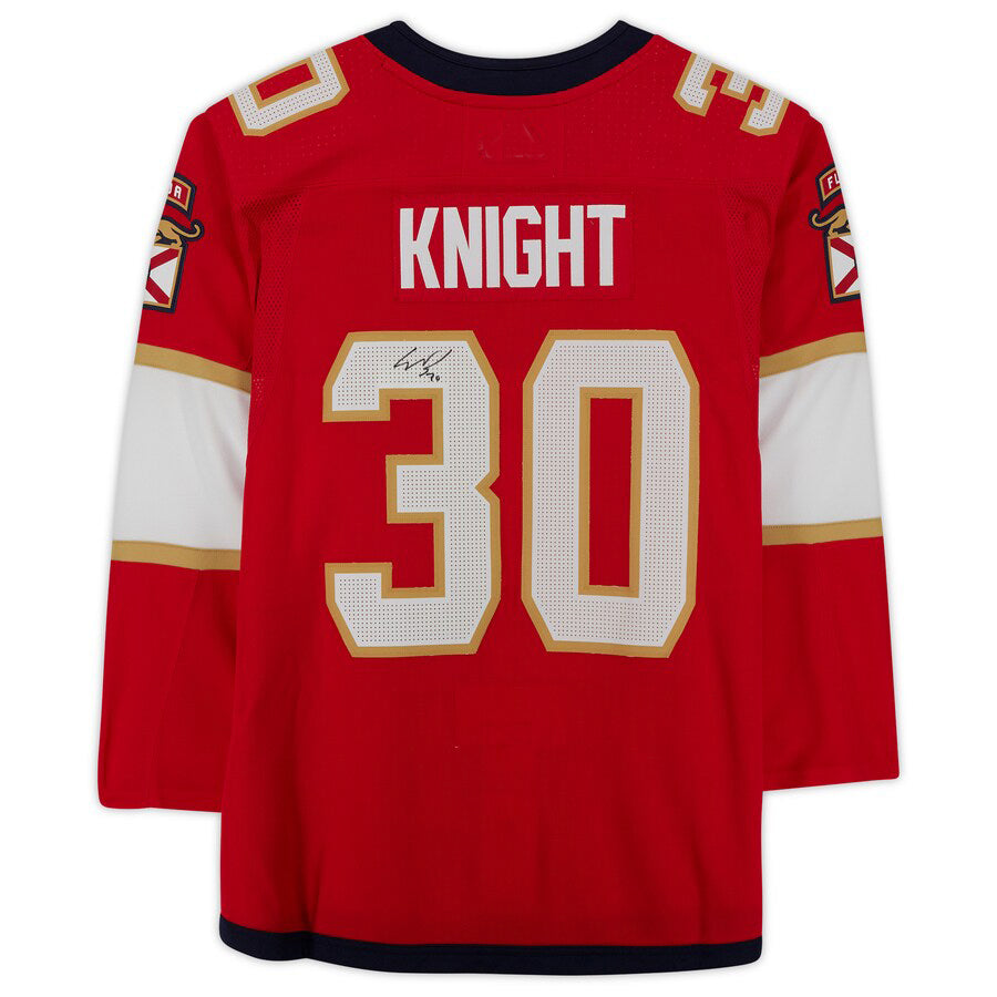 F.Panthers #30 Spencer Knight   Red Stitched American Hockey Jerseys
