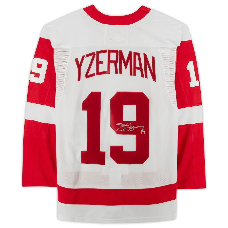 D.Red Wings #19 Steve Yzerman   White Stitched American Hockey Jerseys