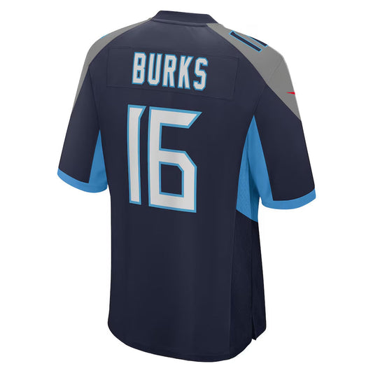 T.Titans #16 Treylon Burks Player Navy Home Game Football Jerseys