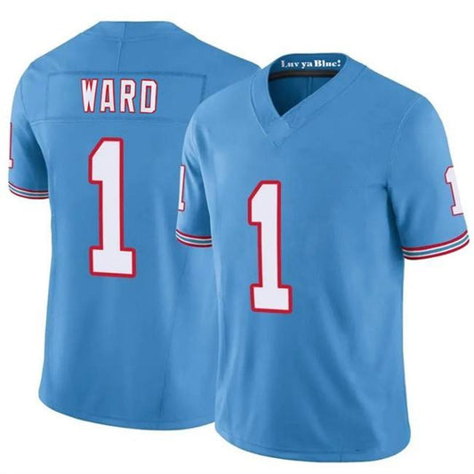 T.Titans #1 Cameron Ward Player Light Blue Vapor F.U.S.E. Limited Football Jerseys