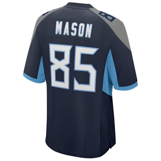T.Titans #85 Derrick Mason Player Navy Home Game Football Jerseys