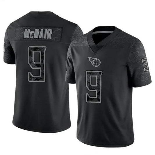 T.Titans #9 Steve McNair Player Black RFLCTV Limited Football Jerseys