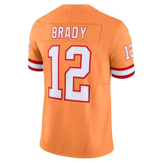 TB.Buccaneers #12 Tom Brady Player Orange Vapor F.U.S.E. Limited Football Jerseys