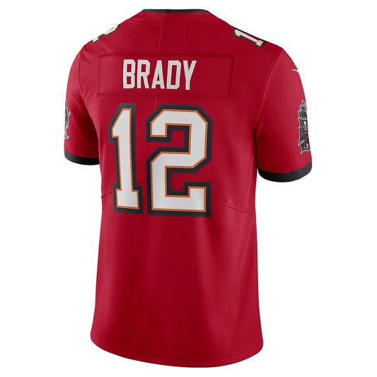 TB.Buccaneers #12 Tom Brady Player Red Vapor F.U.S.E. Limited Football Jerseys