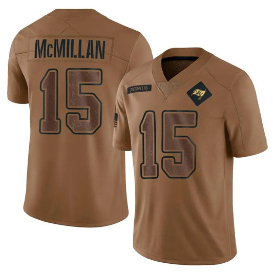 TB.Buccaneers #15 Jalen McMillan Player Brown Salute To Service Limited Football Jerseys