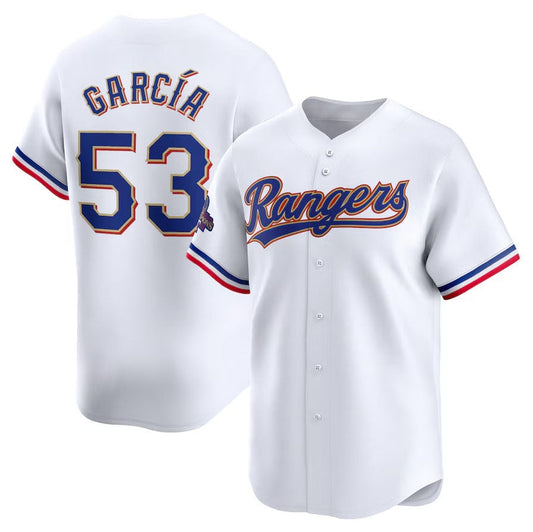 Texas Rangers #53 Adolis Garcia 2024 Gold Collection Limited Player Jersey C White Baseball Jerseys