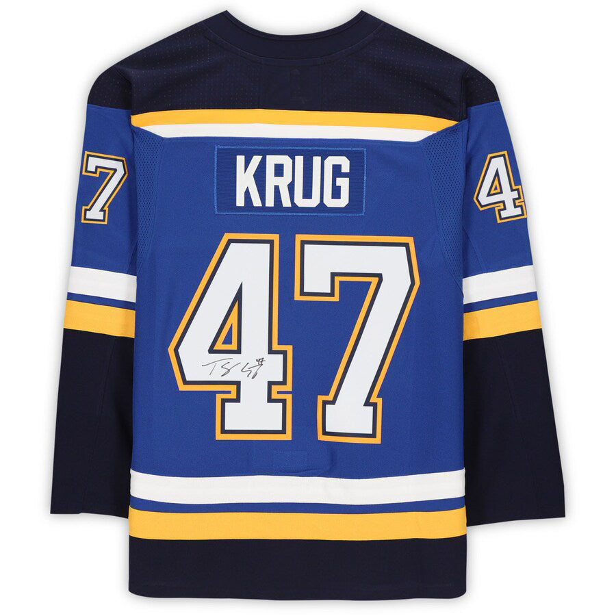St.L.Blues #47 Torey Krug   Blue Stitched American Hockey Jerseys