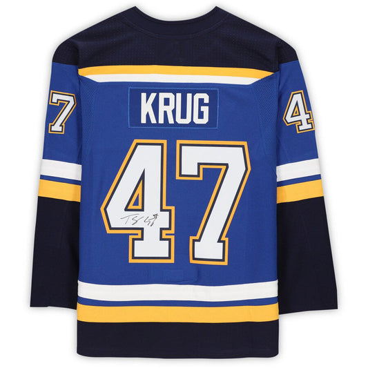 St.L.Blues #47 Torey Krug   Blue Stitched American Hockey Jerseys