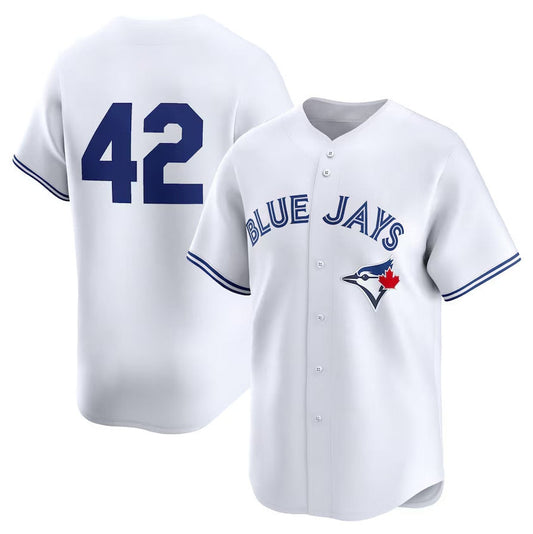 Toronto Blue Jays 2024 #42 Jackie Robinson Day Home Limited Jersey C White Stitches Baseball Jerseys