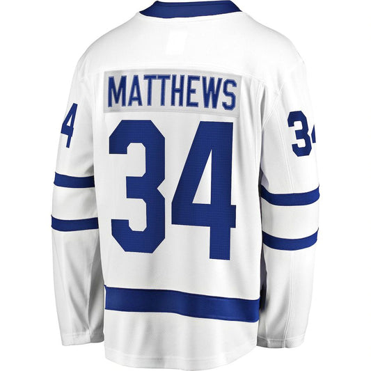 T.Maple Leafs #34 Auston Matthews Away Premier Breakaway Player Jersey White Stitched American Hockey Jerseys