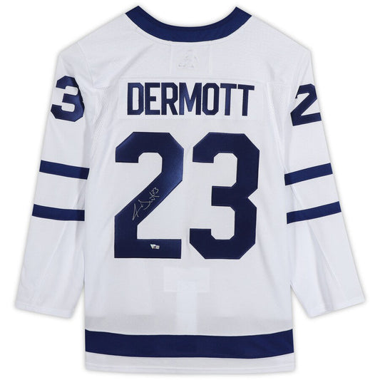 T.Maple Leafs #23 Travis Dermott   White Stitched American Hockey Jerseys