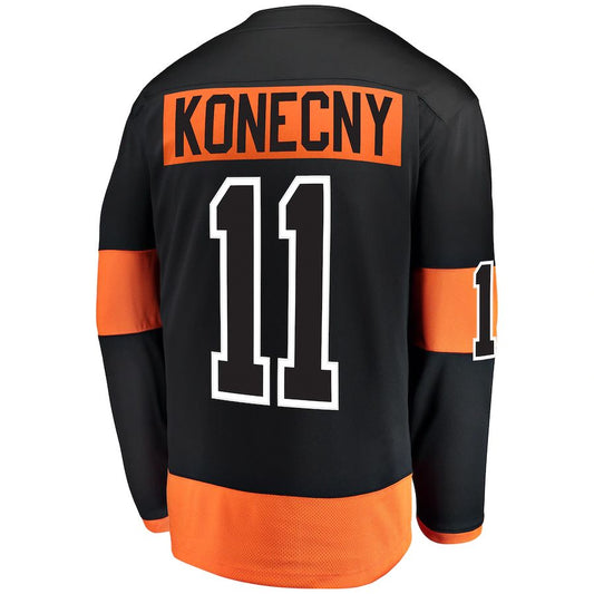P.Flyers #11 Travis Konecny Alternate Breakaway Player Jersey Black Stitched American Hockey Jerseys