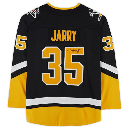 P.Penguins #35 Tristan Jarry   Alternate Breakaway Jersey Black Stitched American Hockey Jerseys