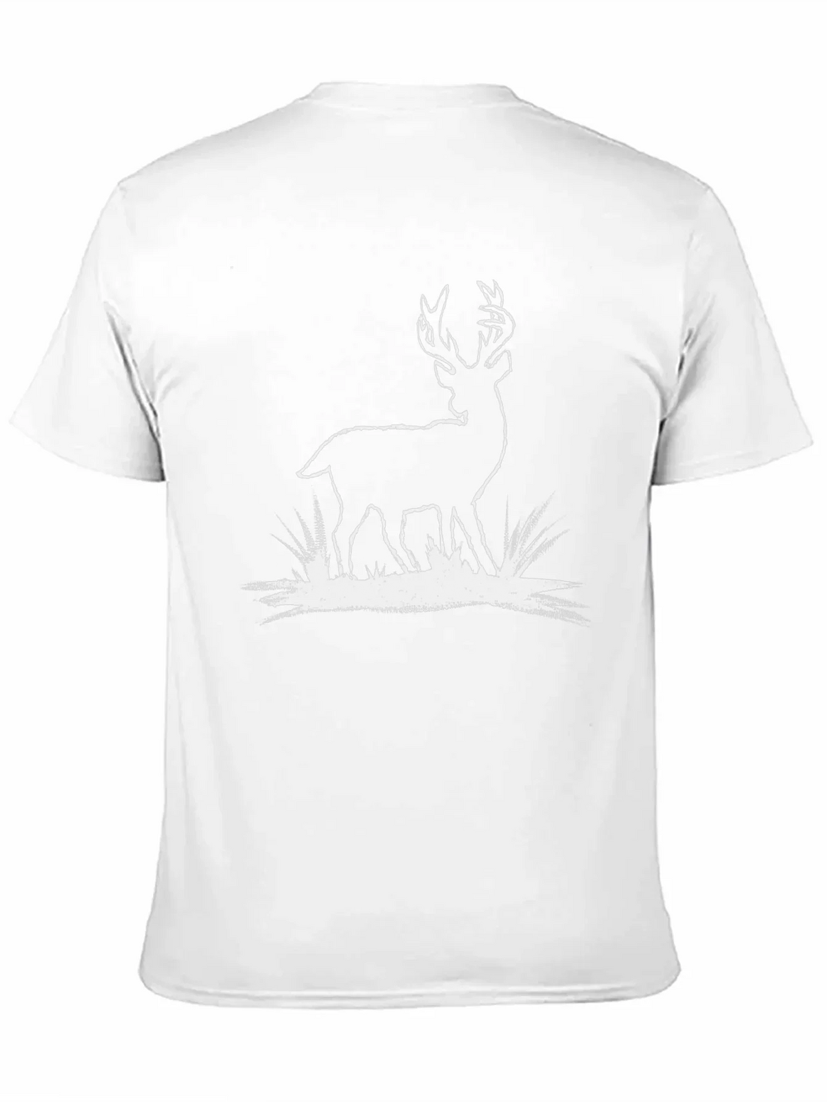 Deer Graphic Tee - Black Cotton T-Shirt