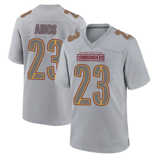 W.Commanders #23 Trey Amos Player Gray Fashion Game Football Jerseys
