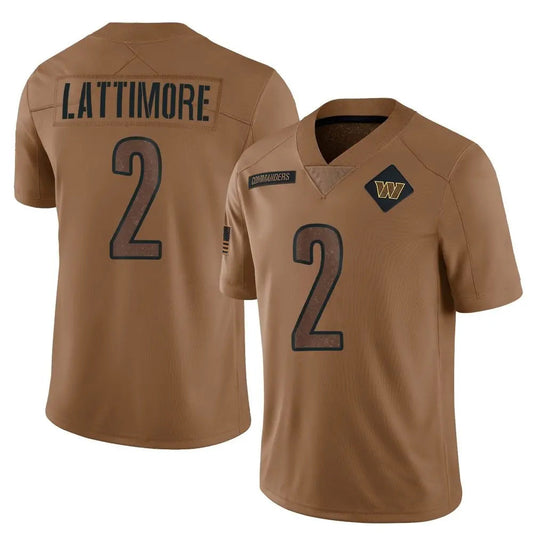 W.Commanders #2 Marshon Lattimore Player Brown Salute To Service Limited Football Jerseys