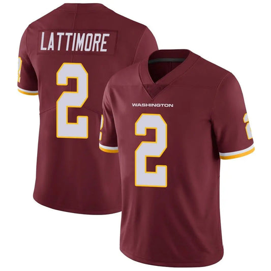 W.Commanders #2 Marshon Lattimore Player Burgundy Alternate Vapor Untouchable Limited Football Jerseys