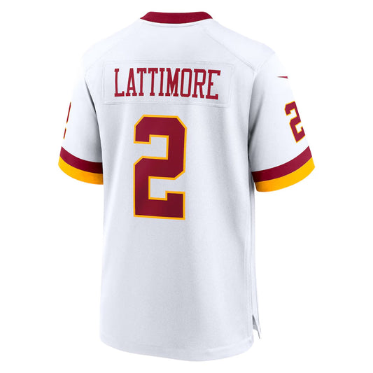 W.Commanders #2 Marshon Lattimore Player White Game Football Jerseys