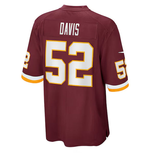 W.Commanders #52 Jamin Davis Player Burgundy Game Football Jerseys