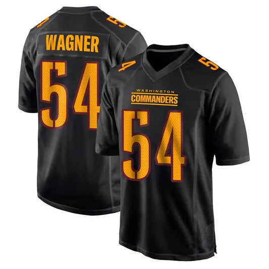 W.Commanders #54 Bobby Wagner Player Carbon Black Fashion Football Jerseys