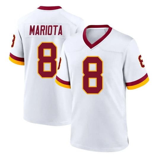 W.Commanders #8 Marcus Mariota Player White Game Football Jerseys