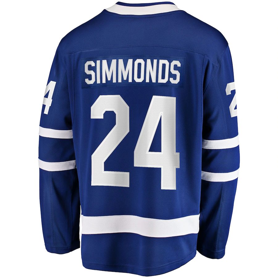 T.Maple Leafs #24 Wayne Simmonds Home Breakaway Jersey Blue Stitched American Hockey Jerseys