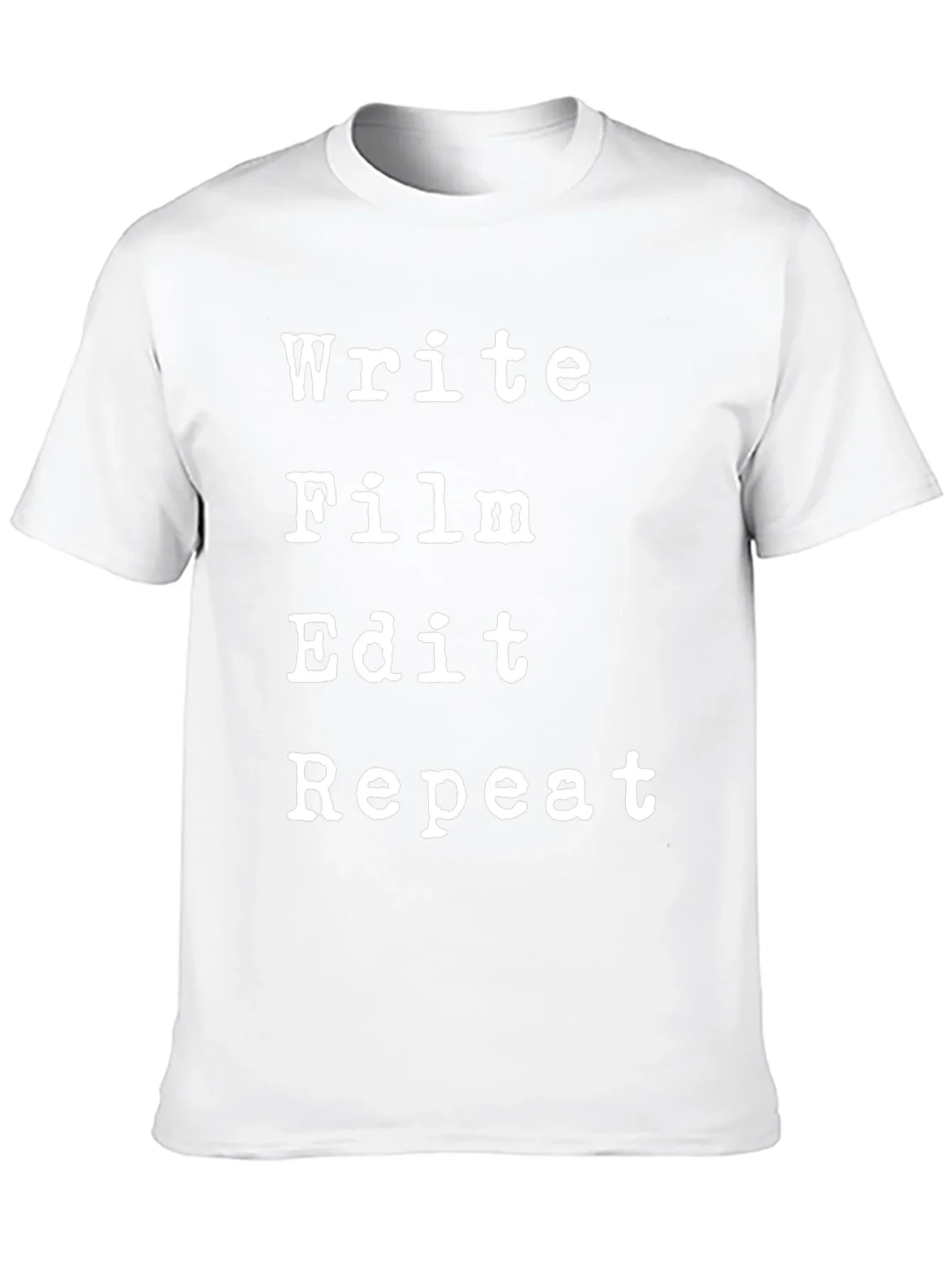 Write Film Edit Repeat Black T-Shirt