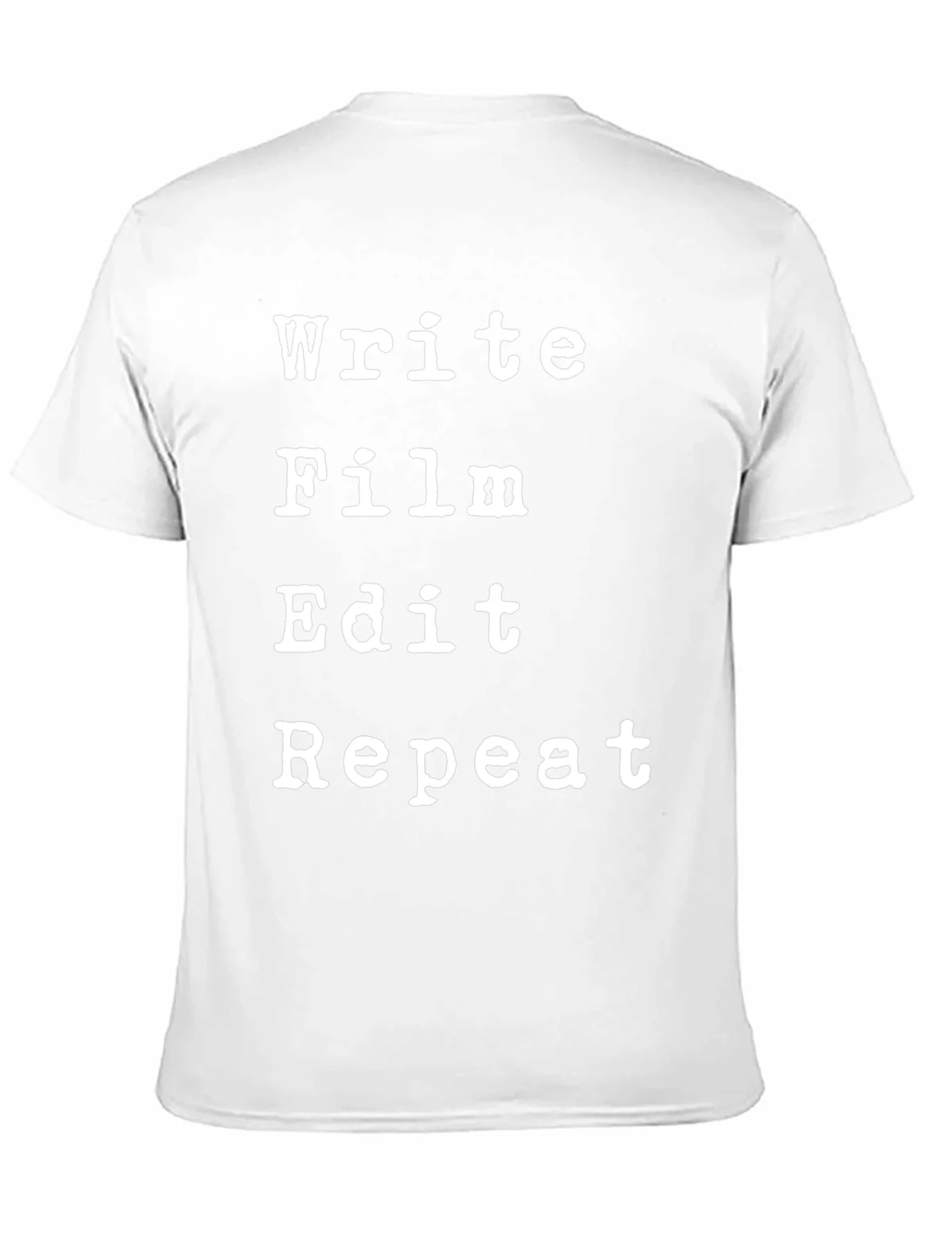 Write Film Edit Repeat Black T-Shirt