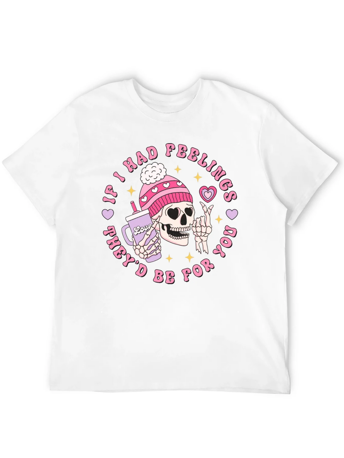 Funny Skeleton Valentines Day Graphic T-Shirt
