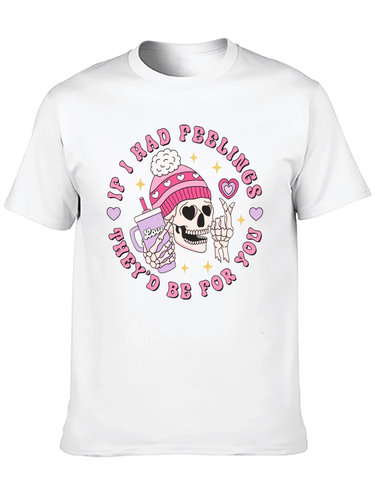 Funny Skeleton Valentines Day Graphic T-Shirt
