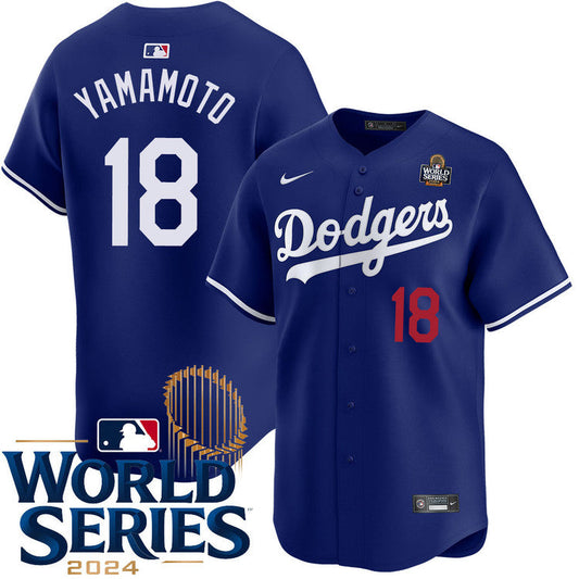 Yoshinobu Yamamoto Los Angeles Dodgers Alternate Limited World Series Jersey - Royal