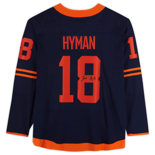 E.Oilers #18 Zach Hyman   Alternate Breakaway Jersey Navy Stitched American Hockey Jerseys
