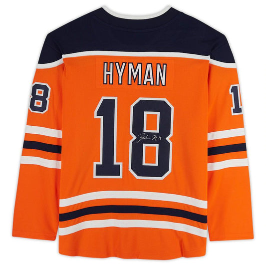 E.Oilers #18 Zach Hyman   Breakaway Jersey Orange Stitched American Hockey Jerseys
