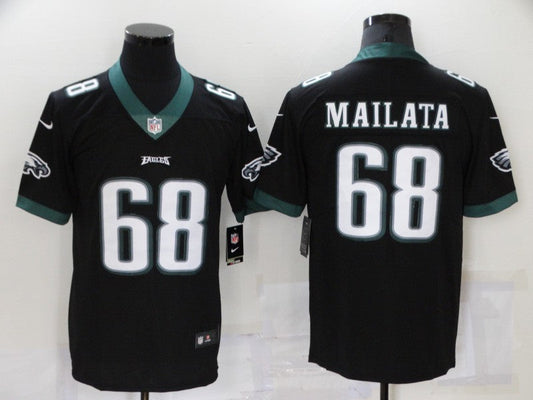 Men's Philadelphia Eagles Jordan Mailata #68 Black Game Jersey1
