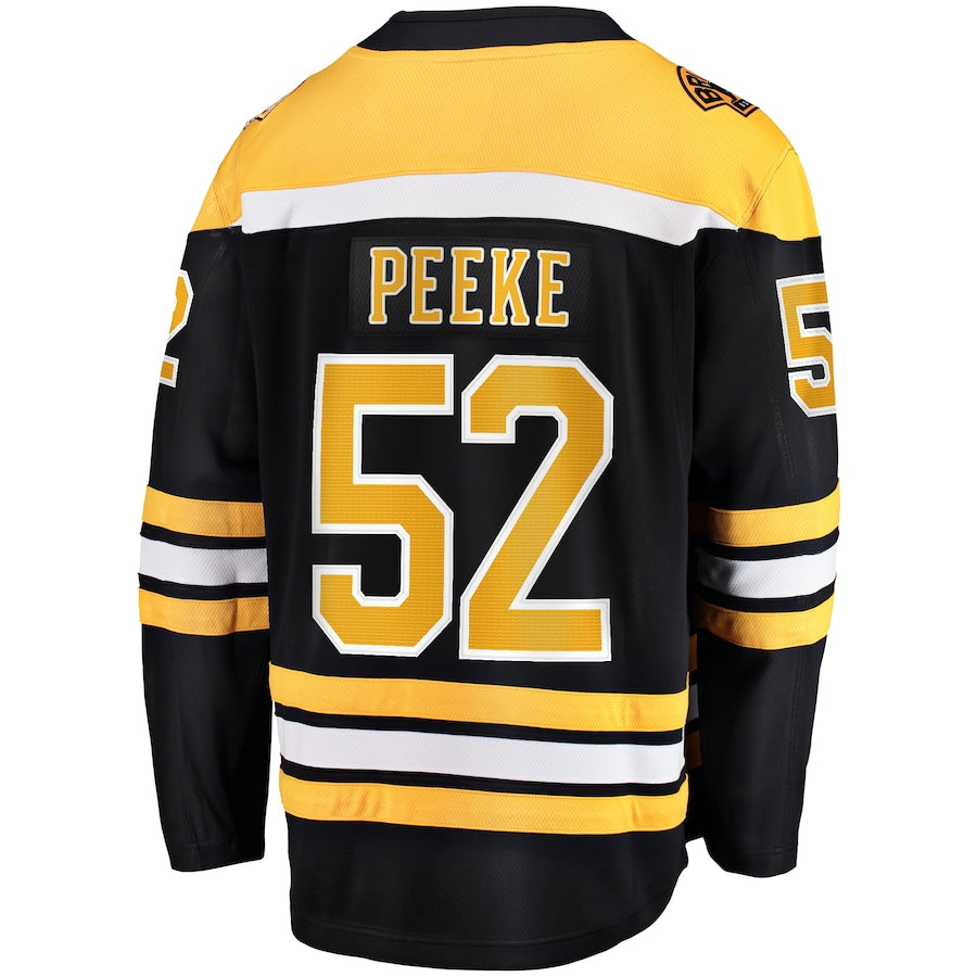 Andrew Peeke Boston Bruins   Home Premier Breakaway  Jersey - Black