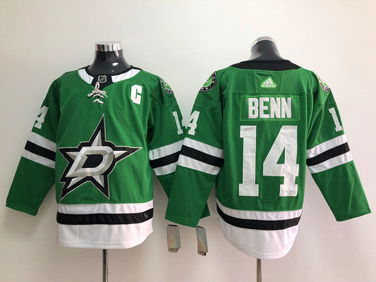 Men's Dallas Stars Jamie Benn #14 Kelly Green Home Breakaway Player Jersey1